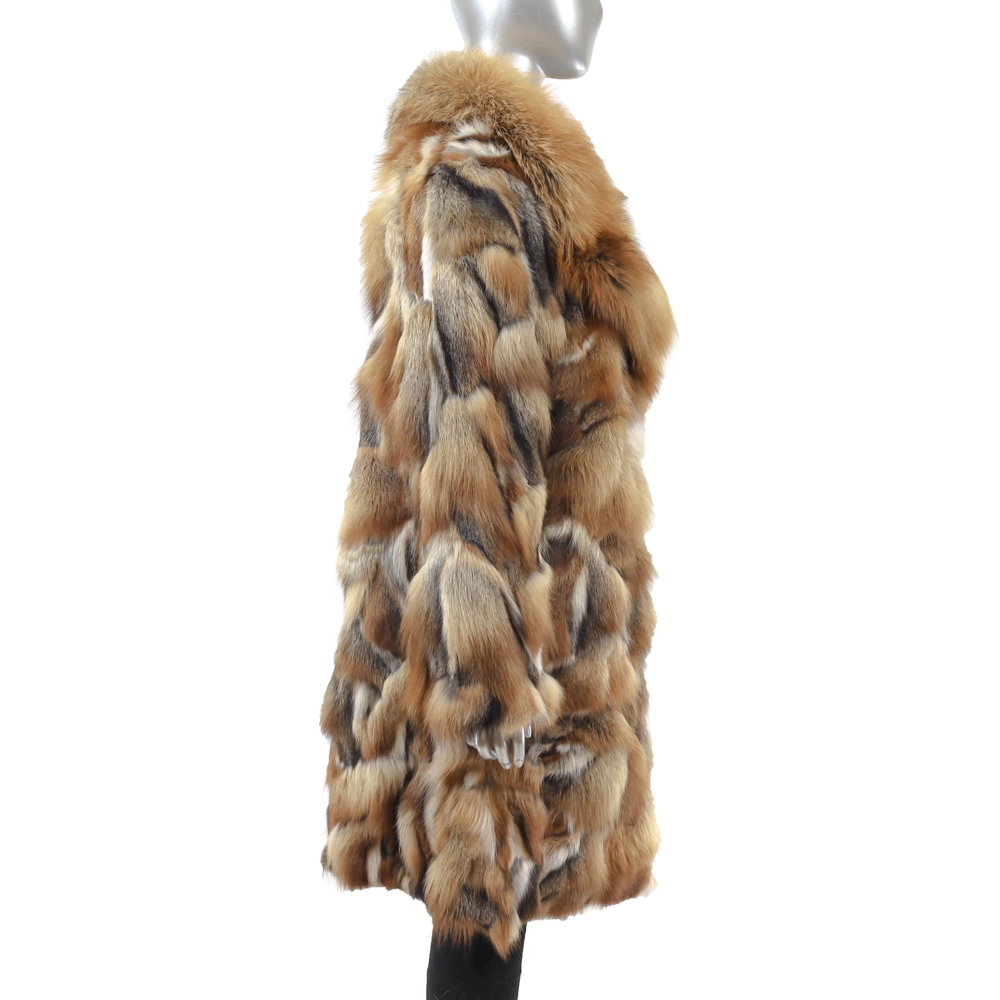 Red Section Fox Coat- Size M