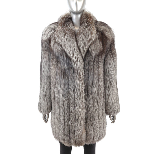 Silver Fox 3/4 Coat- Size M