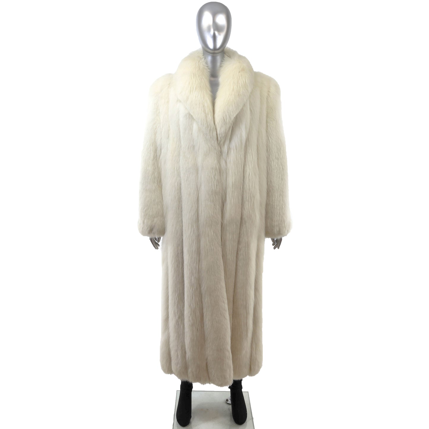 White Fox Coat- Size L