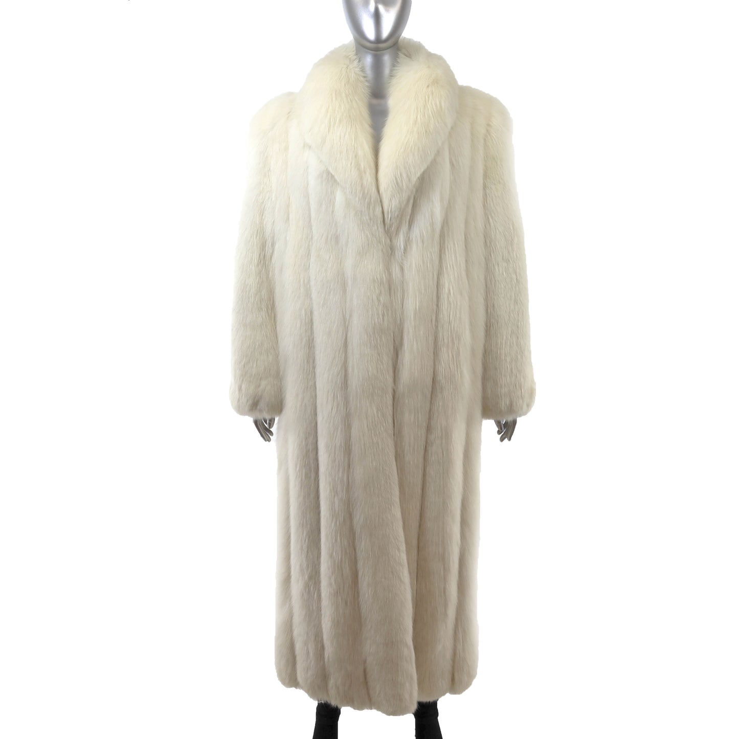 White Fox Coat- Size L