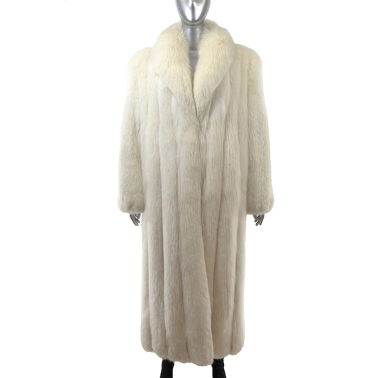 White Fox Coat- Size L
