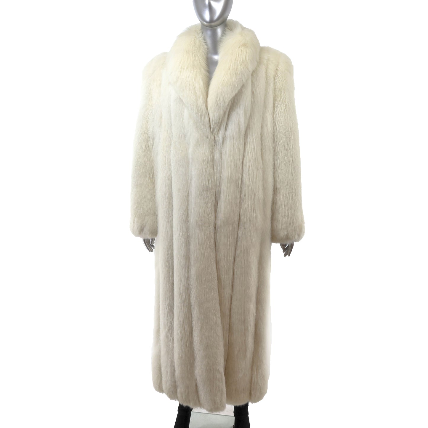 White Fox Coat- Size L