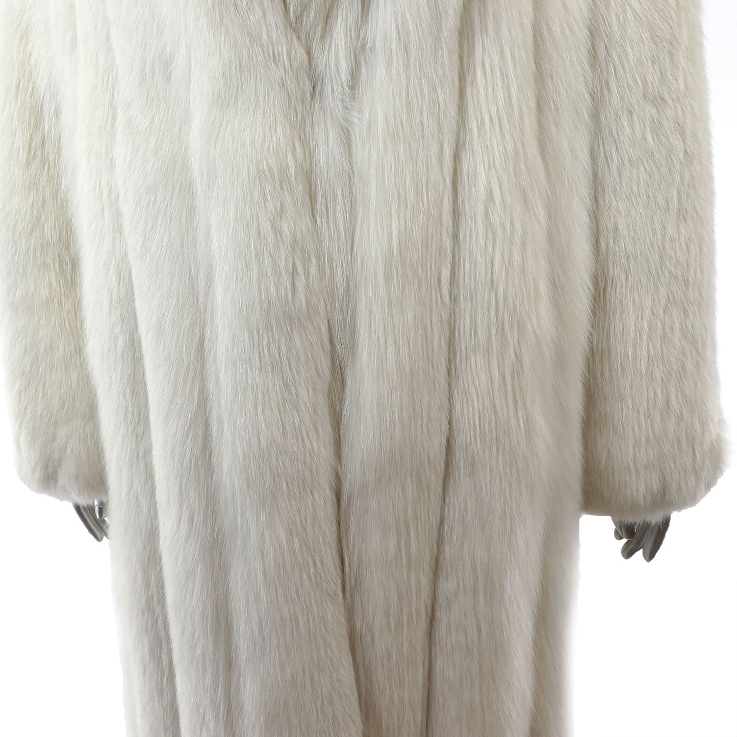 White Fox Coat- Size L