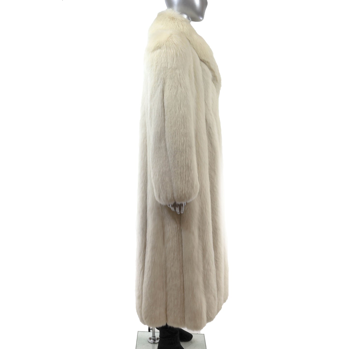 White Fox Coat- Size L