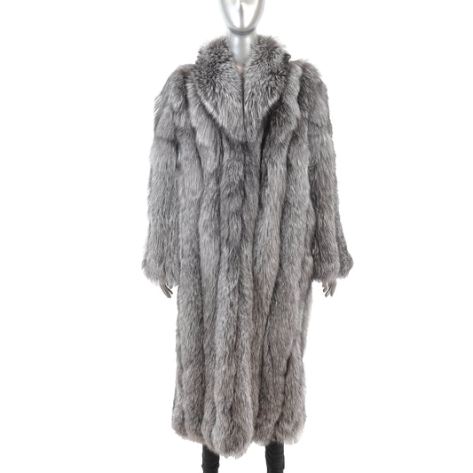 Silver Fox Coat- Size M-L
