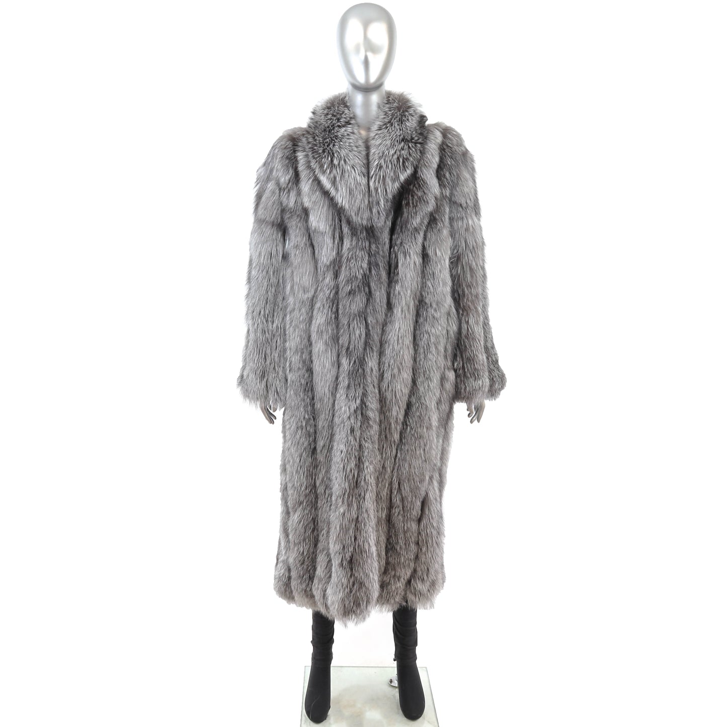 Silver Fox Coat- Size M-L
