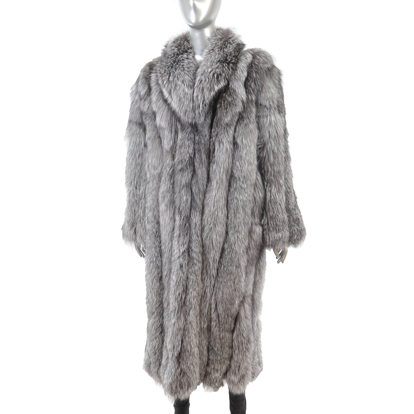 Silver Fox Coat- Size M-L