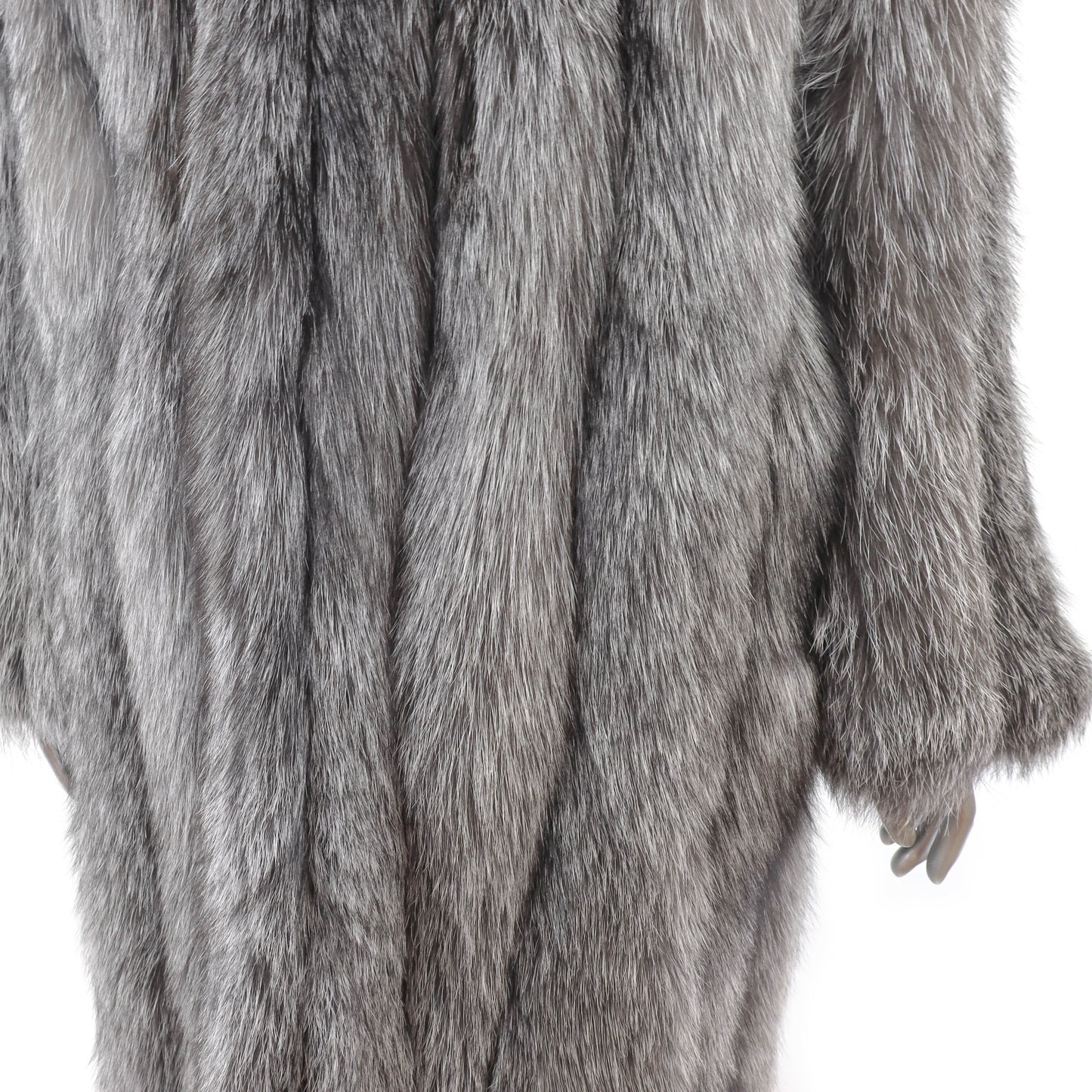 Silver Fox Coat- Size M-L