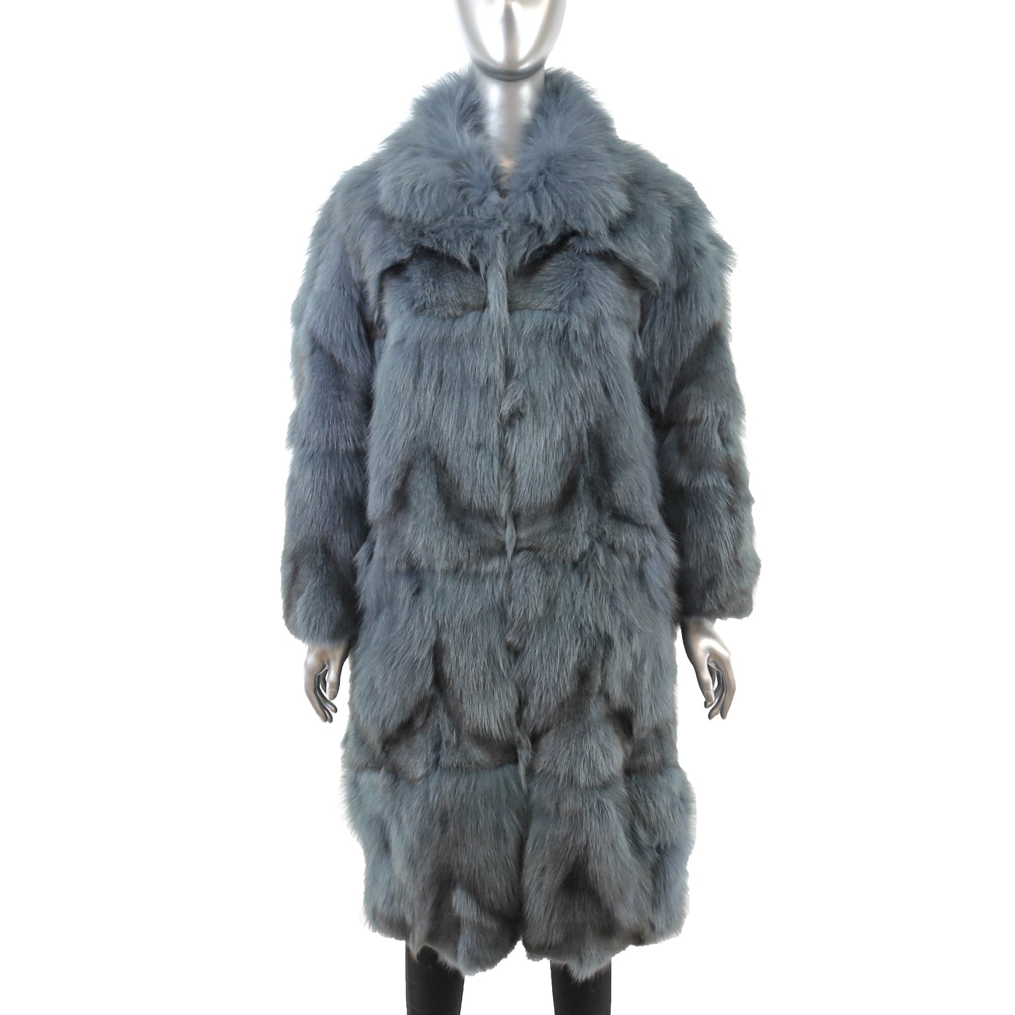 Blue Section Fox Coat- Size M
