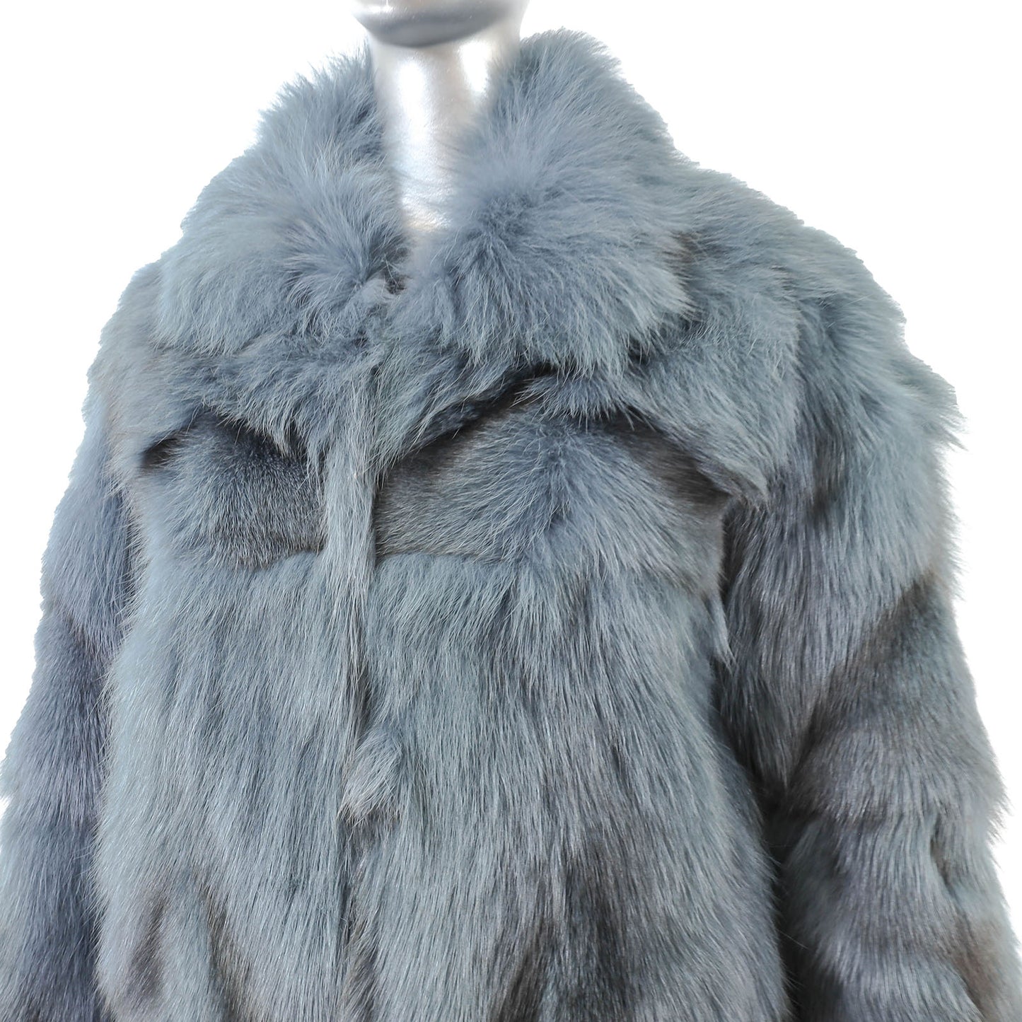 Blue Section Fox Coat- Size M