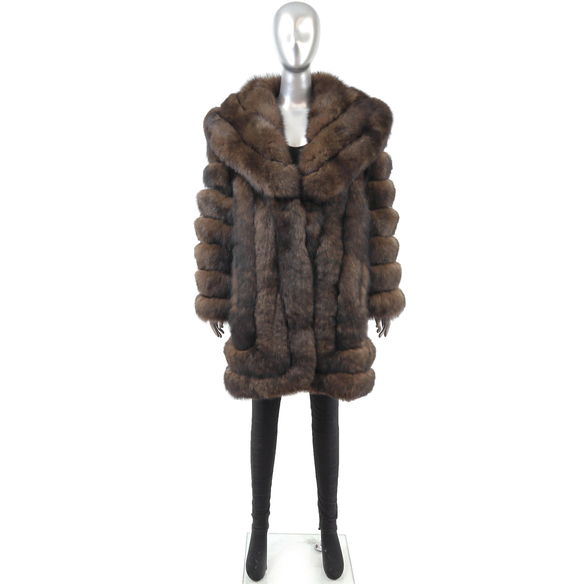 Brown Fox Coat- Size M