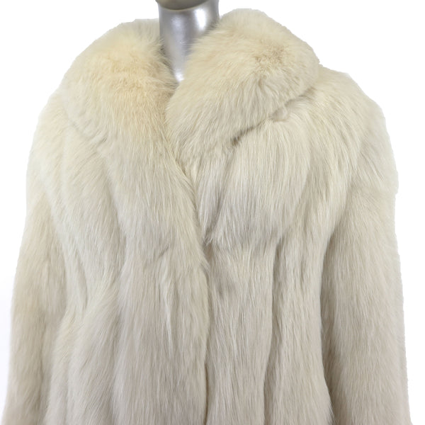 Blue Fox Coat- Size M