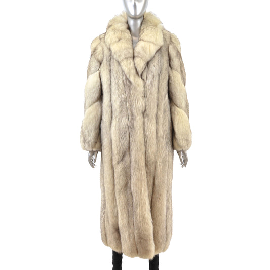 Blue Fox Coat- Size M