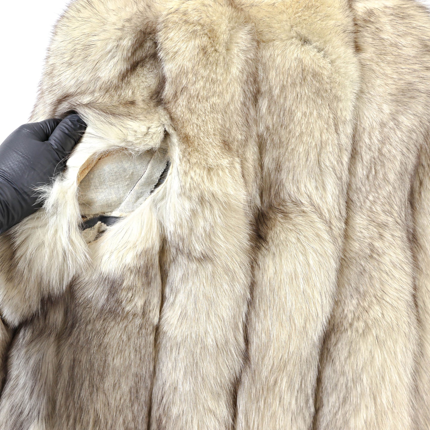 Blue Fox Coat- Size M