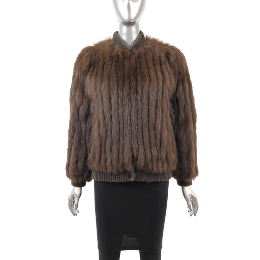 Brown Fox Jacket- Size S