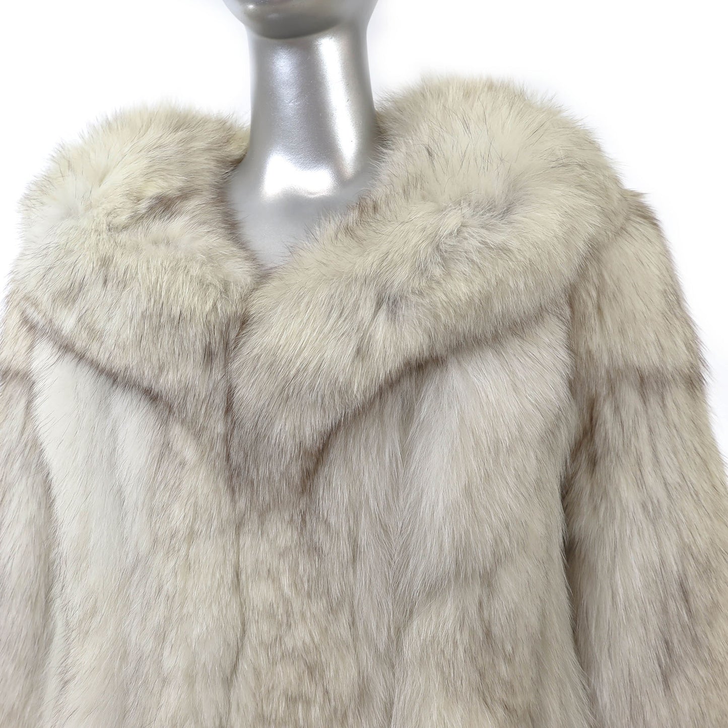 White Fox Jacket- Size S