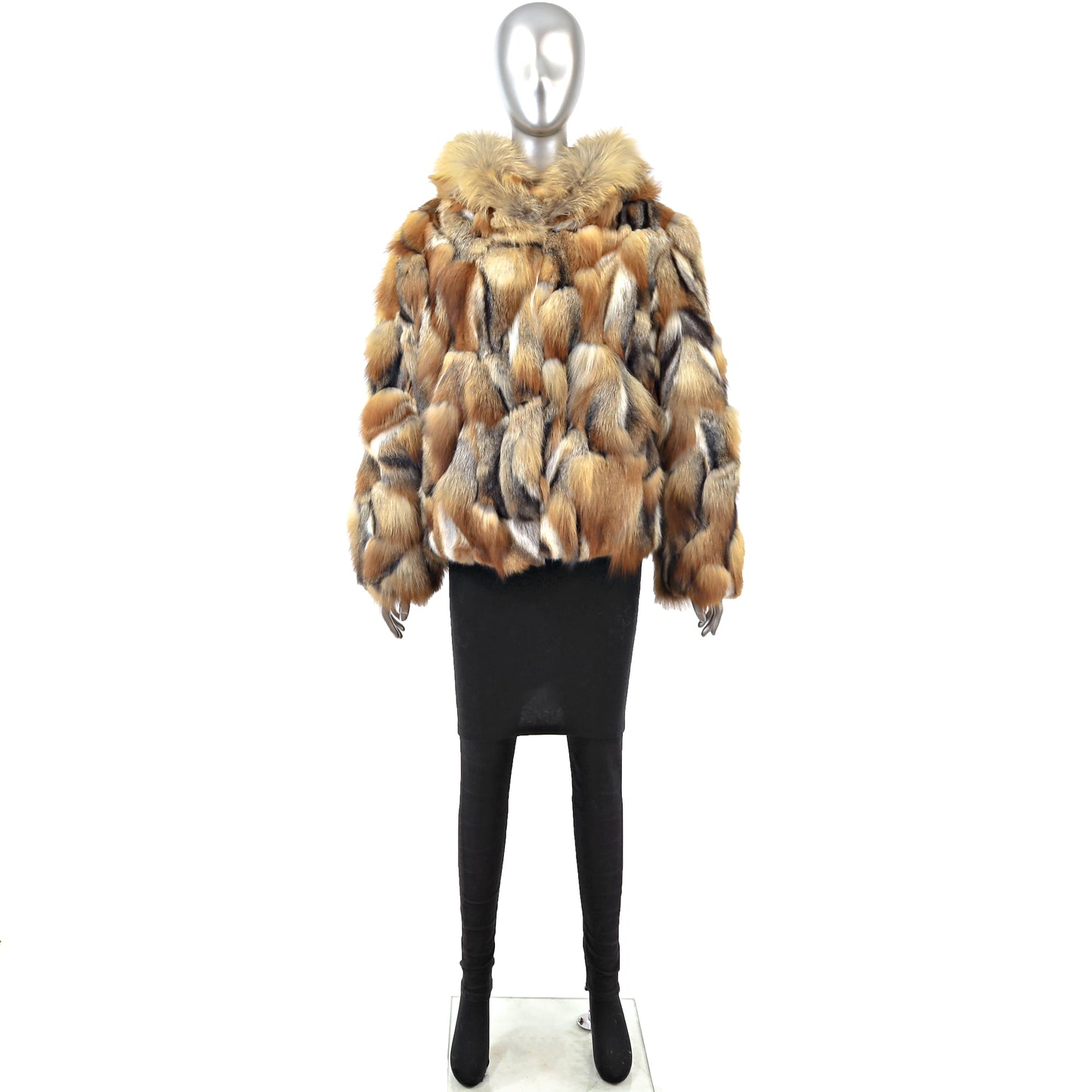 Hooded Section Fox Jacket- Size M