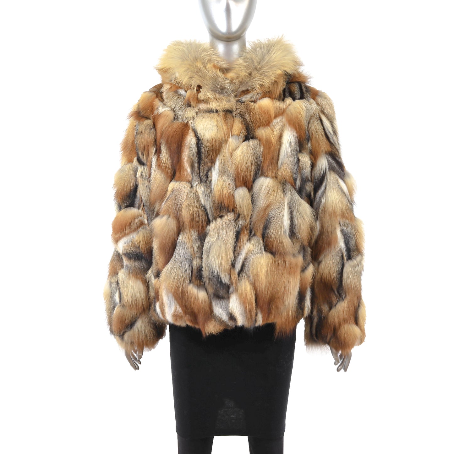Hooded Section Fox Jacket- Size M