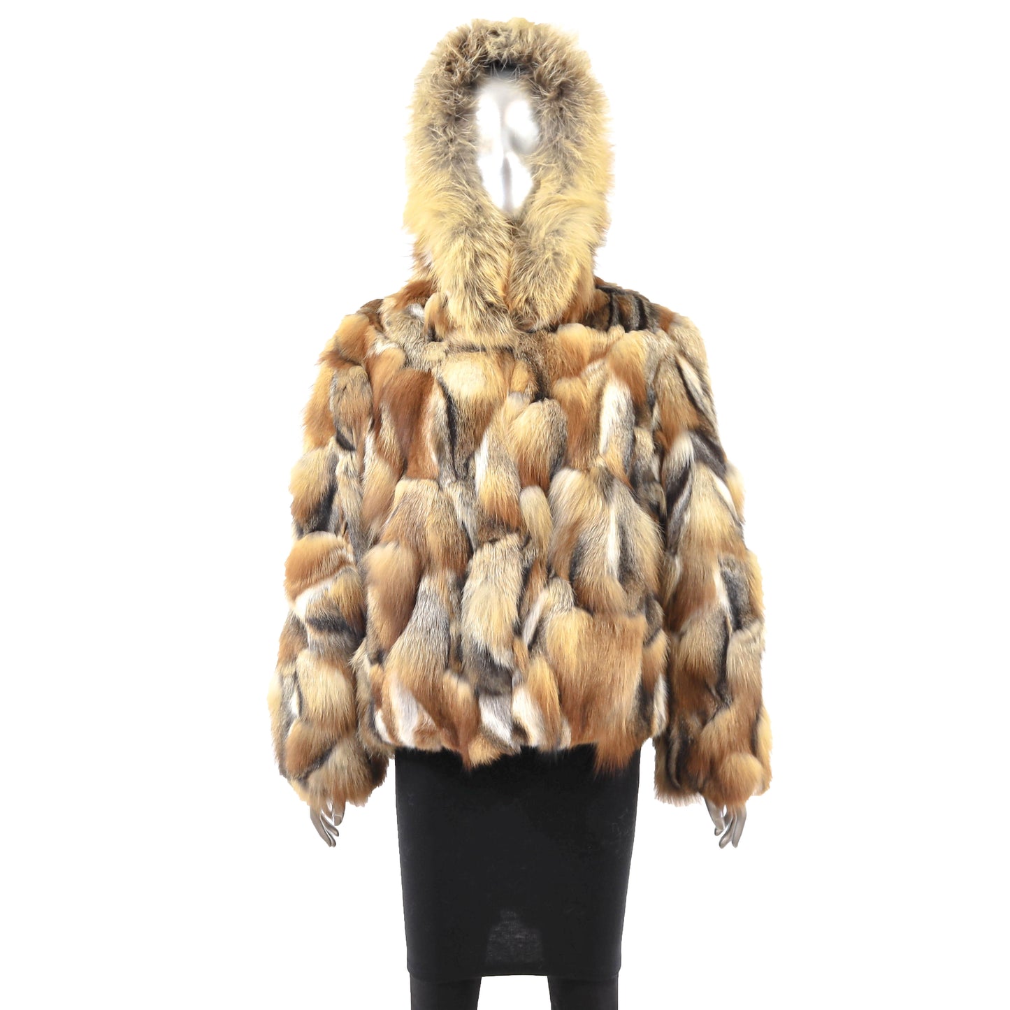Hooded Section Fox Jacket- Size M