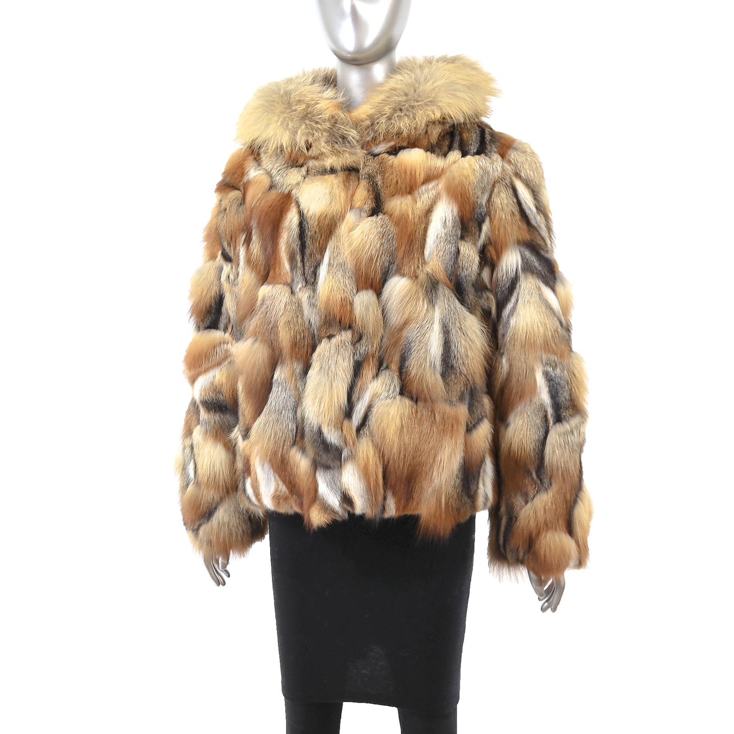 Hooded Section Fox Jacket- Size M