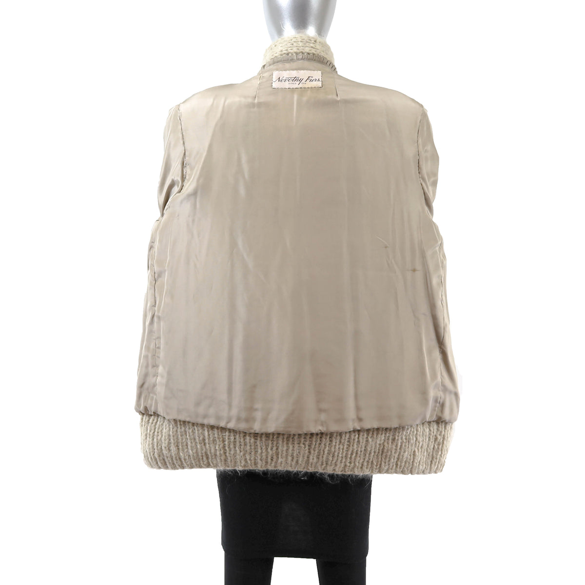 Fox Knitted Jacket with Scarf- Size L