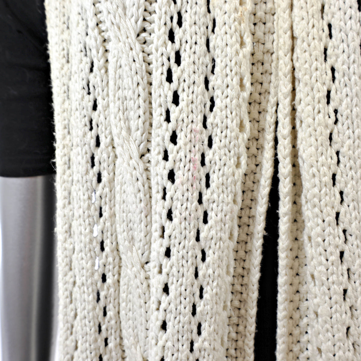Fox Knitted Jacket with Scarf- Size L