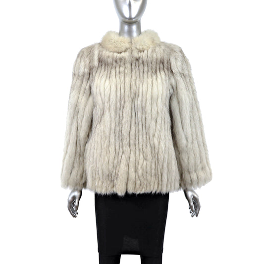 White Fox Jacket- Size S