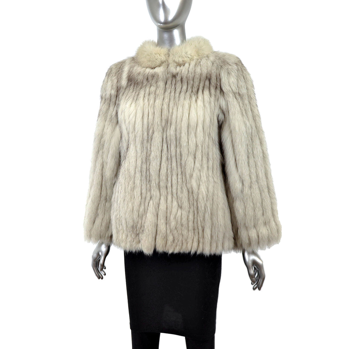 White Fox Jacket- Size S