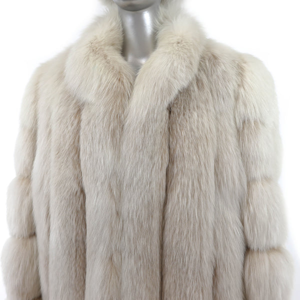 Blush Fox Jacket with Matching Headband- Size XL