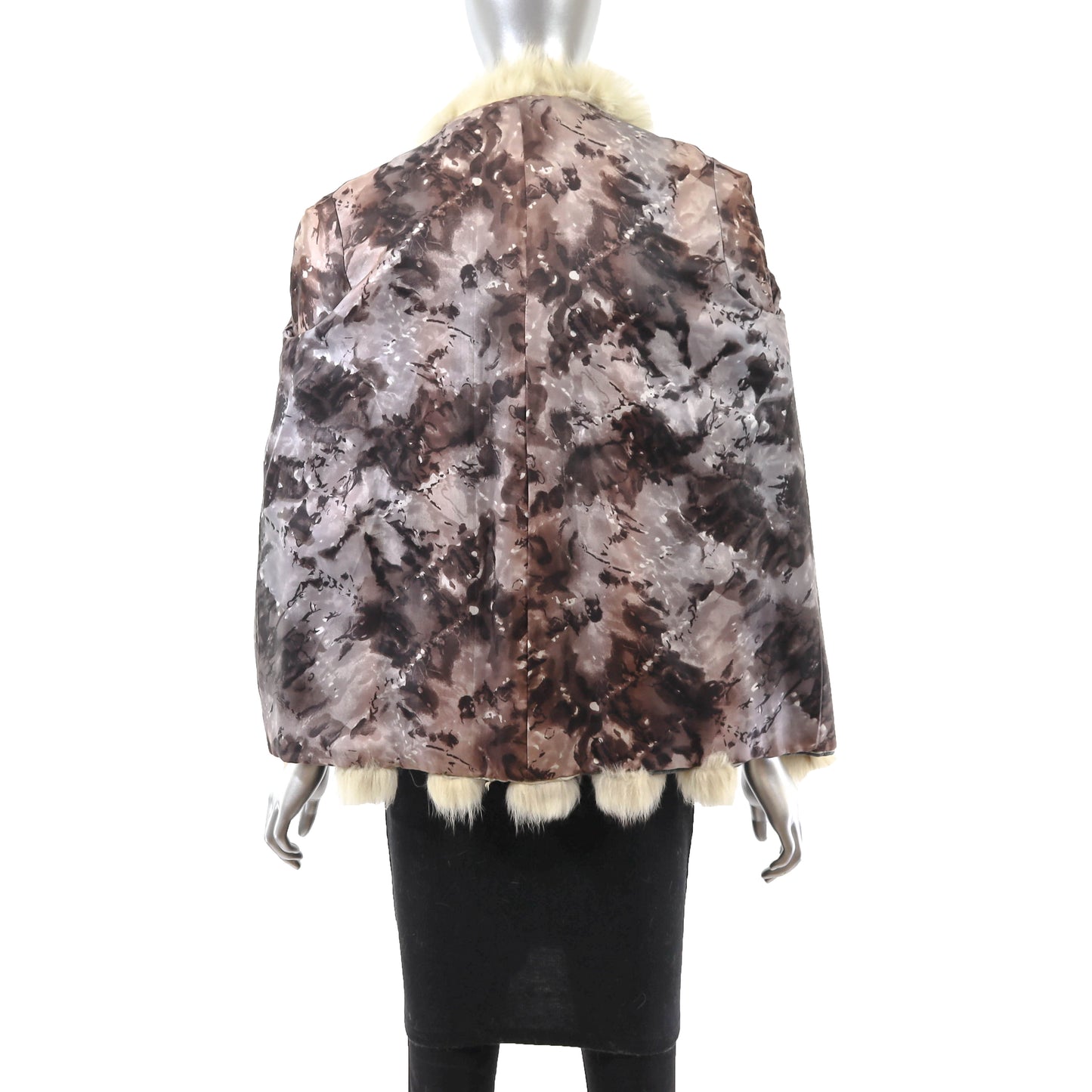Fox and Leather Jacket- Size S