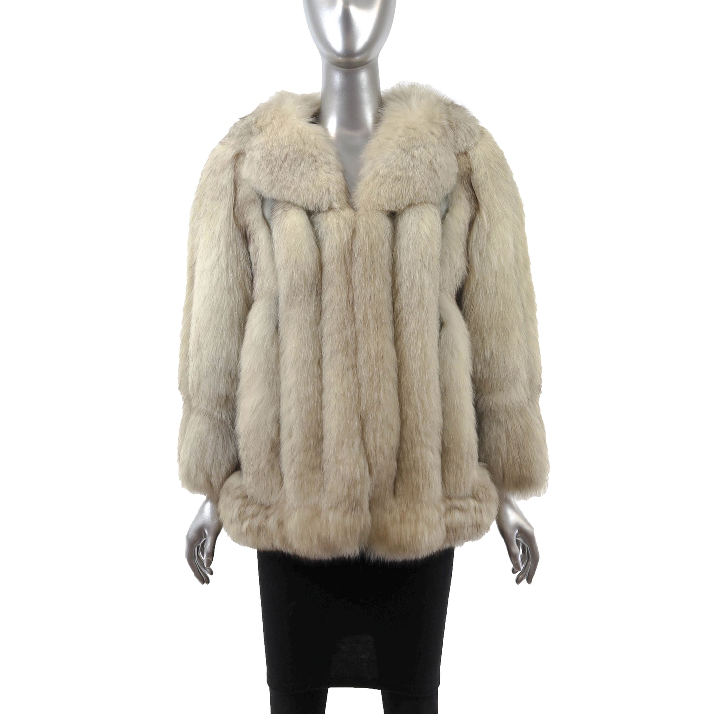 Fox Jacket with Leather Insert- Size S
