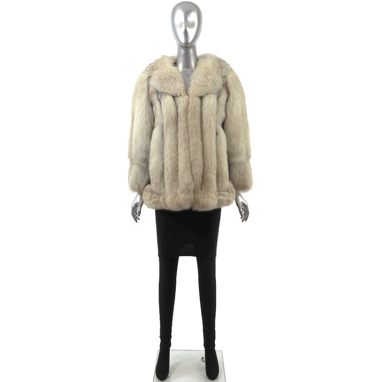 Fox Jacket with Leather Insert- Size S