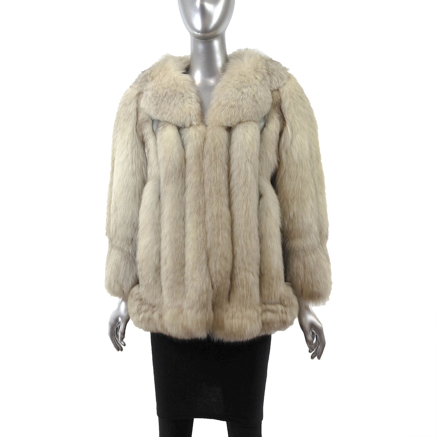 Fox Jacket with Leather Insert- Size S