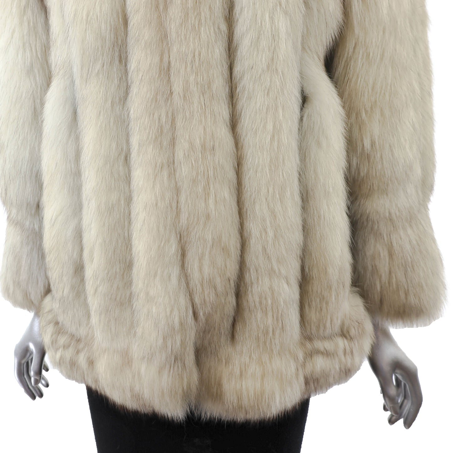 Fox Jacket with Leather Insert- Size S