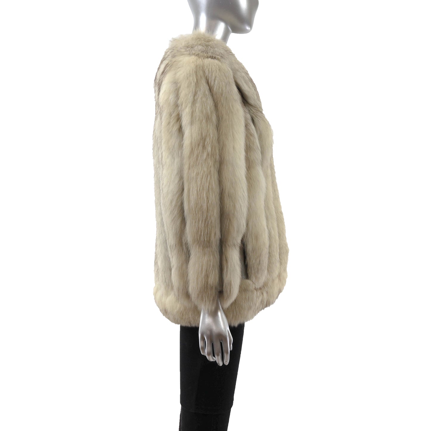 Fox Jacket with Leather Insert- Size S