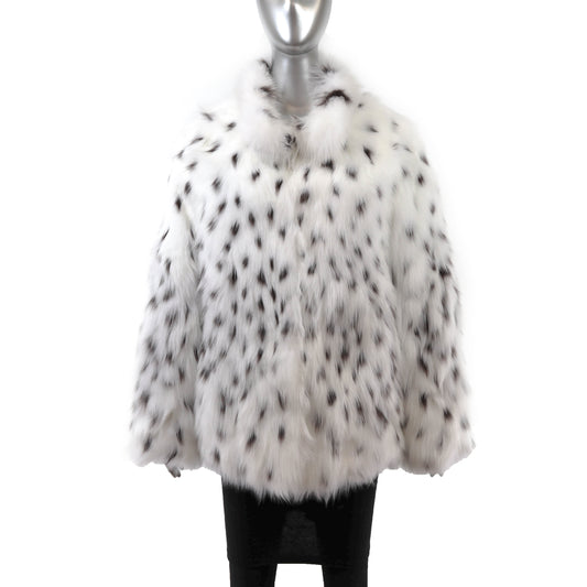 White Spotted Fox Jacket- Size M