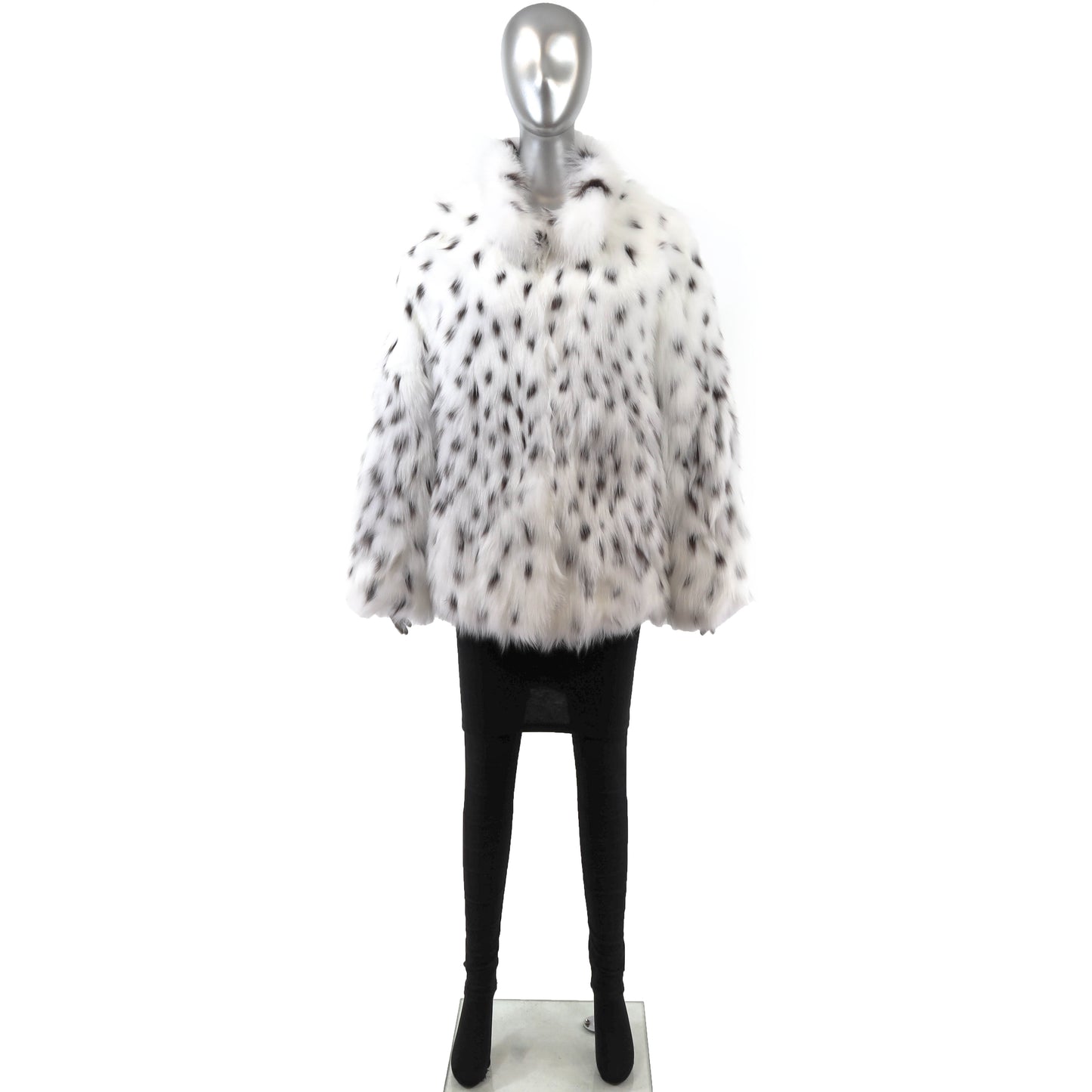 White Spotted Fox Jacket- Size M