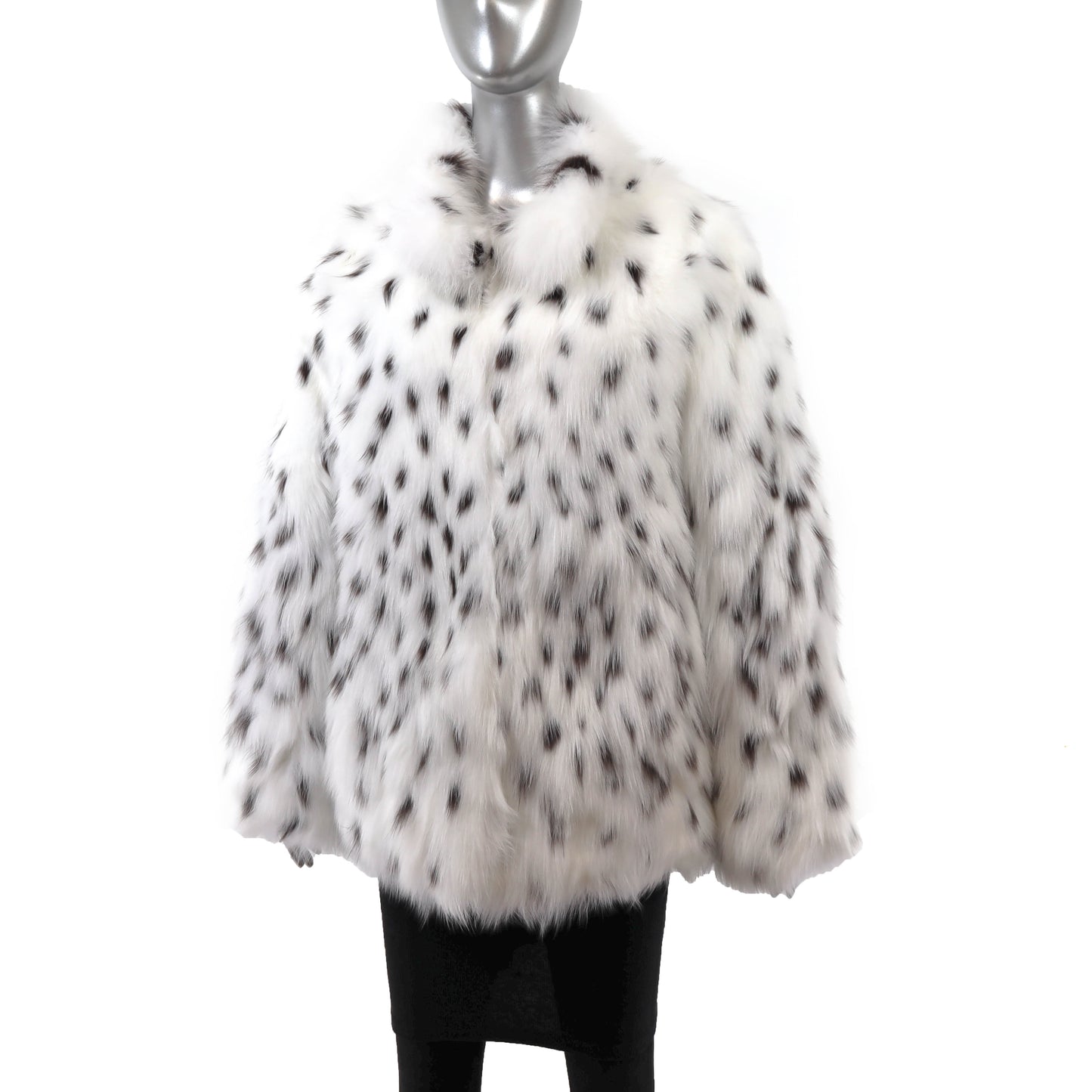 White Spotted Fox Jacket- Size M