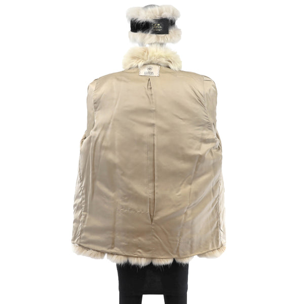 Blush Fox Jacket with Matching Headband- Size XL