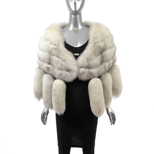Fox Stole with Detachable Fringes- Size M