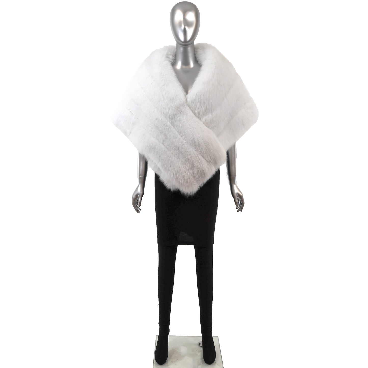 White Fox Stole- Size L