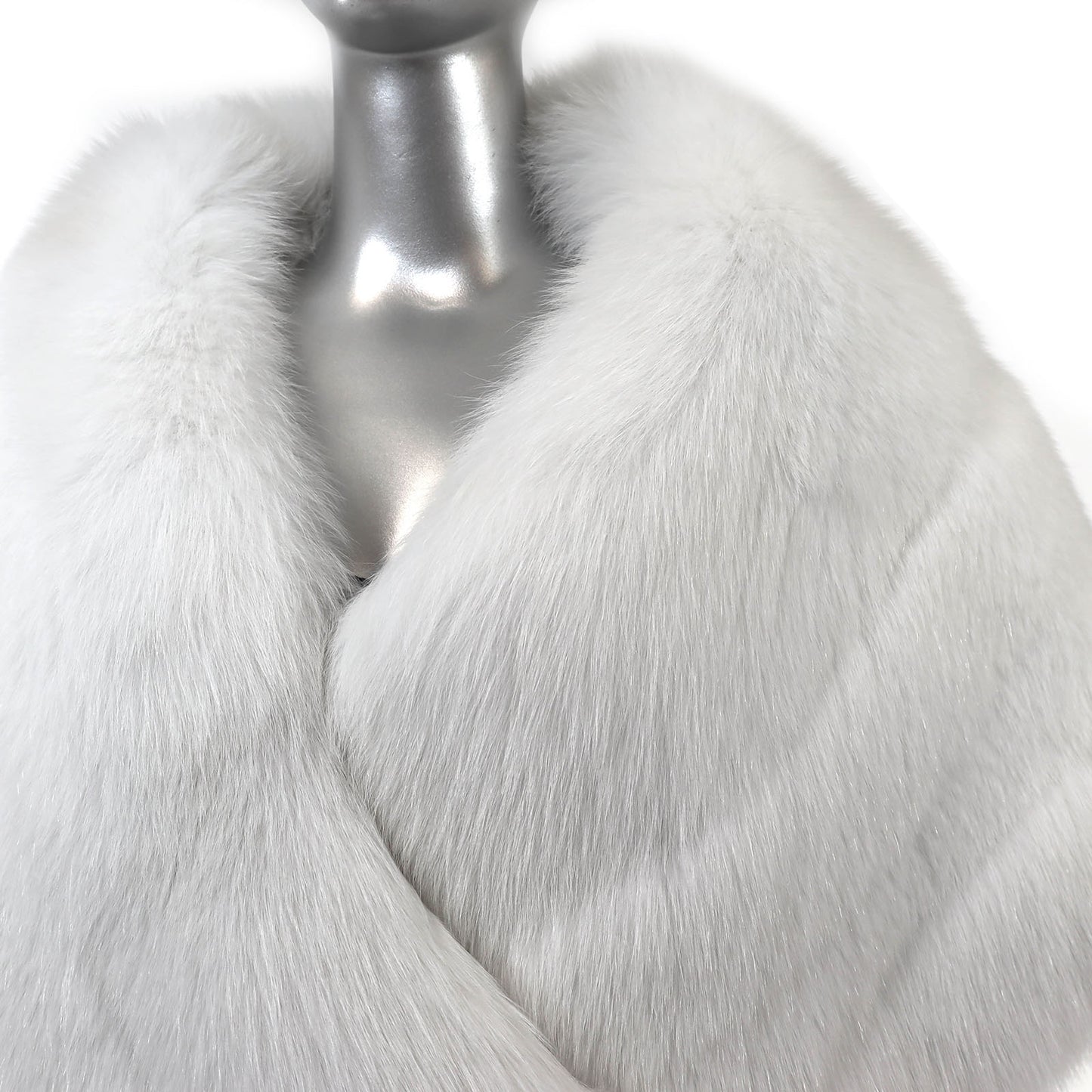 White Fox Stole- Size L