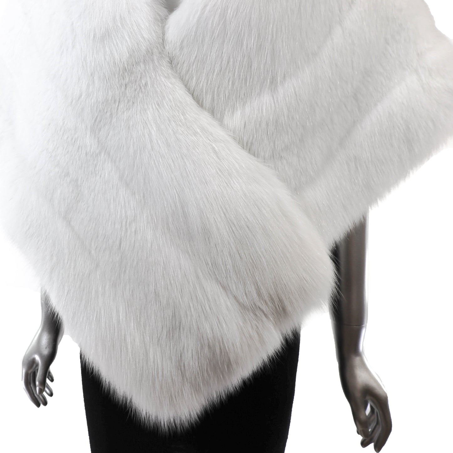White Fox Stole- Size L