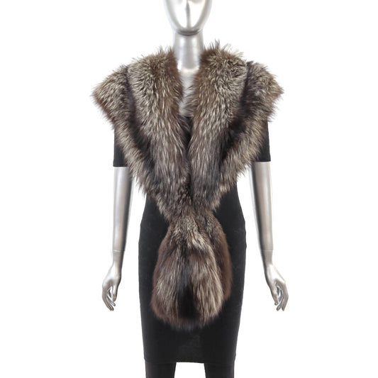 Silver Fox Stole- Size Free