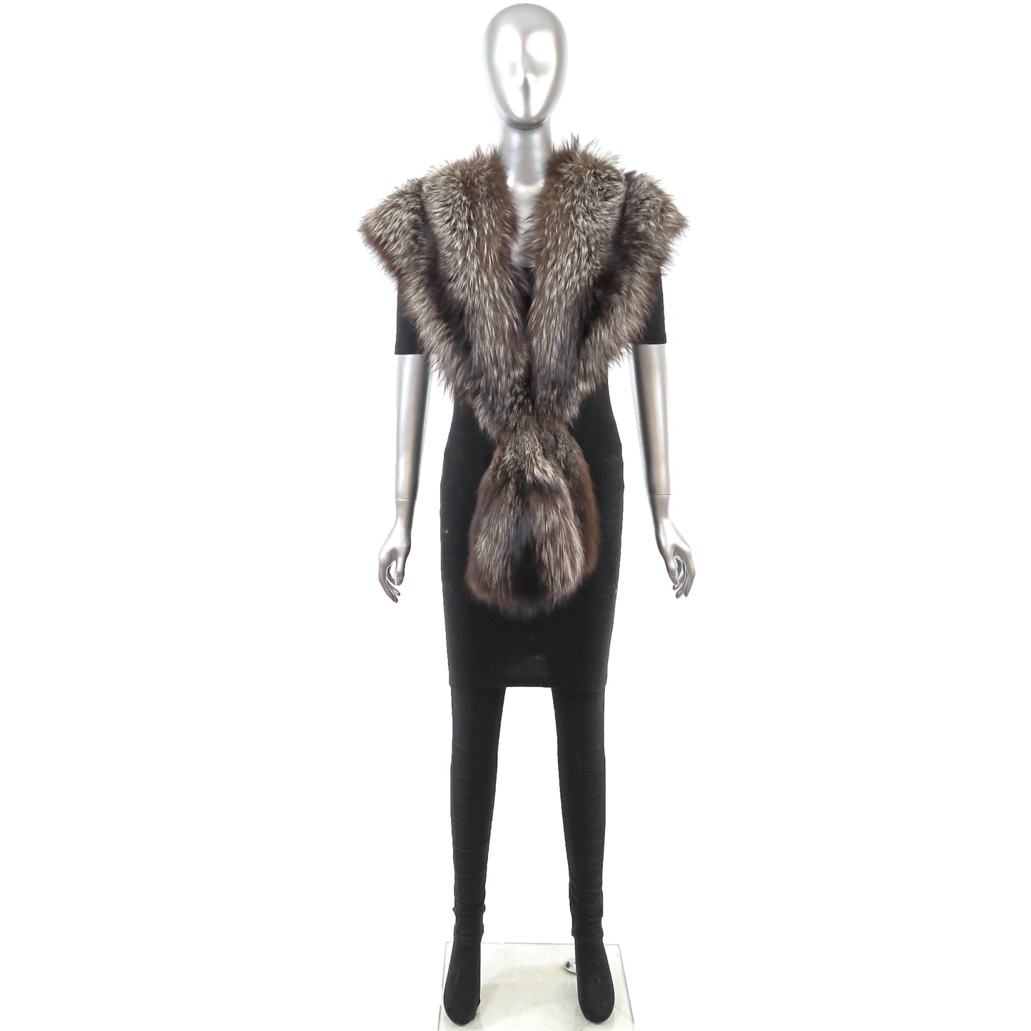 Silver Fox Stole- Size Free
