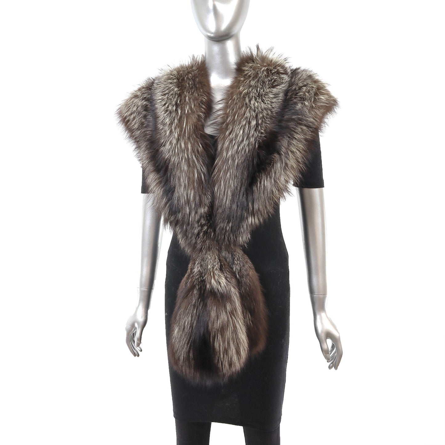 Silver Fox Stole- Size Free