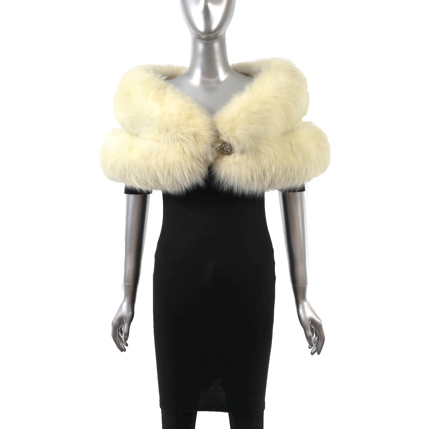 White Fox Stole- Size S