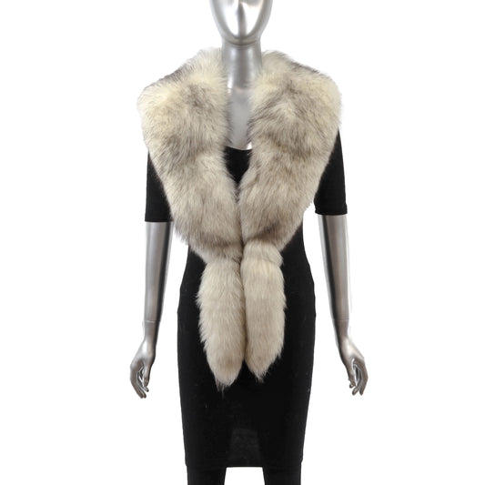 White Fox Stole- Size Free