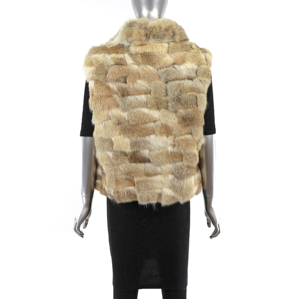 Section Fox Vest with Detachable Collar- Size M