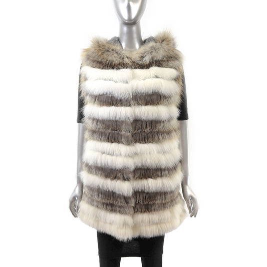 Hooded Fox Vest- Size M